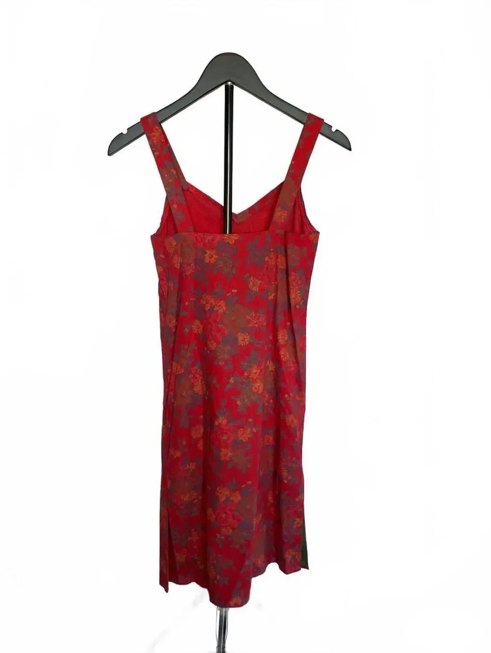 Vintage 70s Liberty House Sun Babies Hawaii Red Floral Midi Dress Set XS Boho